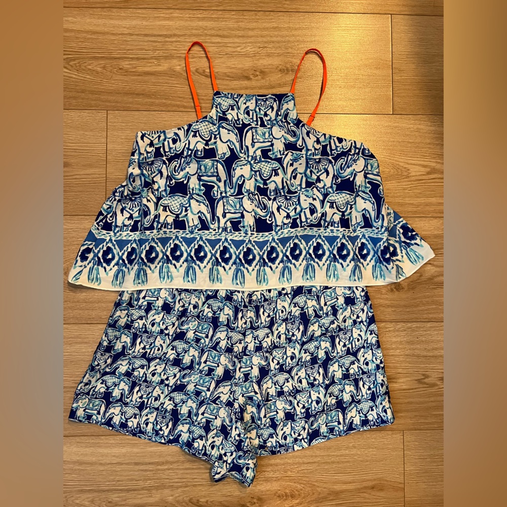 Lilly Pulitzer Celyn Romper Get Trunky